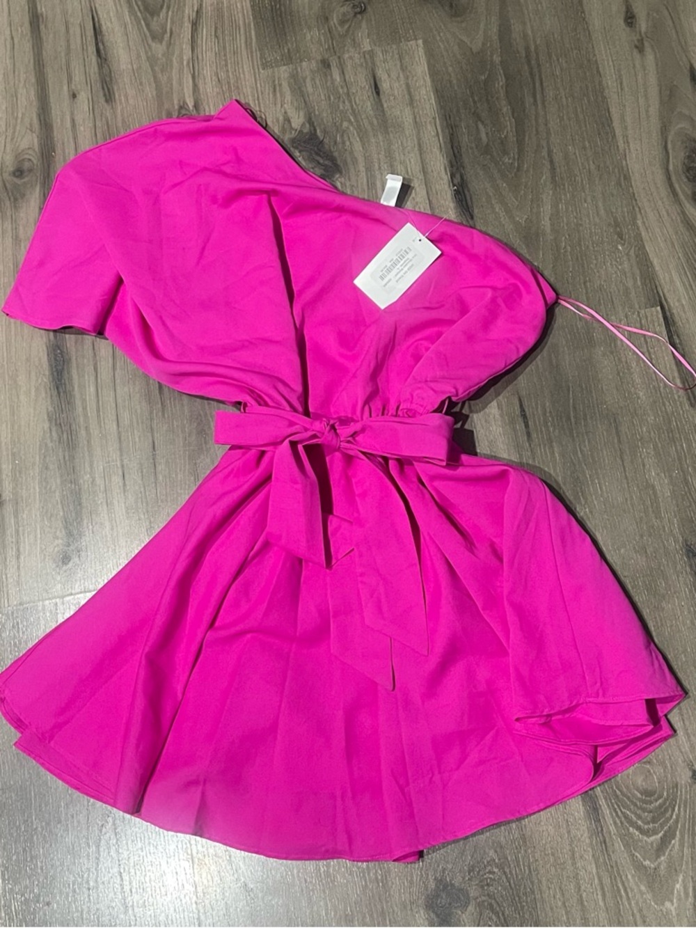 MOD on Trend One-Shoulder Magenta Dress